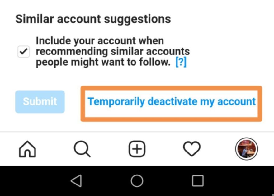 how to delete an instagram account on iphone