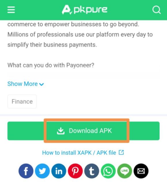 payoneer app download