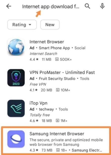 Samsung internet browser download